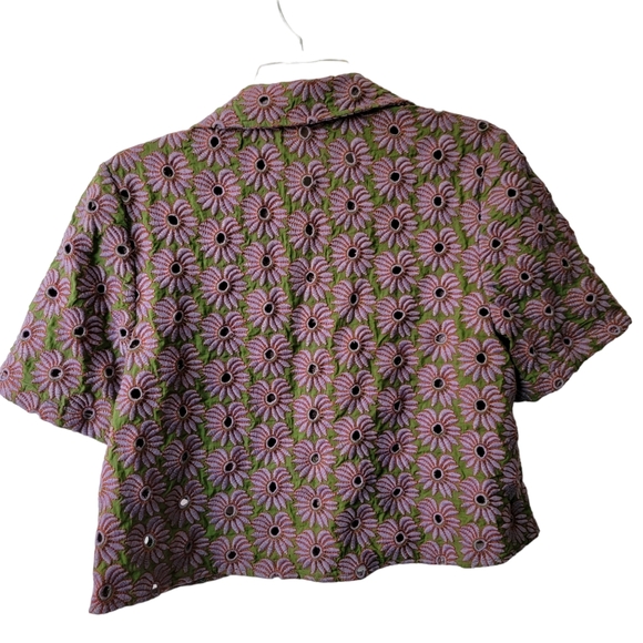 Rare abacaxi Banana eyelet top - Picture 6 of 9